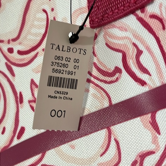 NWT Talbots Paisley Tote Bag - Picture 2 of 9